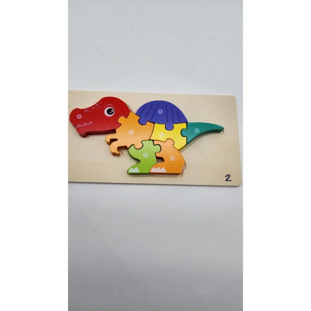 6-Pack Dinosaur Puzzles for Kids Ages 3-5 - Montessori Toys for 2 Year Old - ...